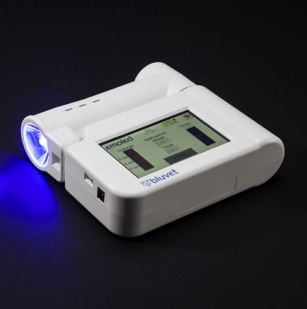 Dispositivo BluVET fotobiomodulazione con luce blu